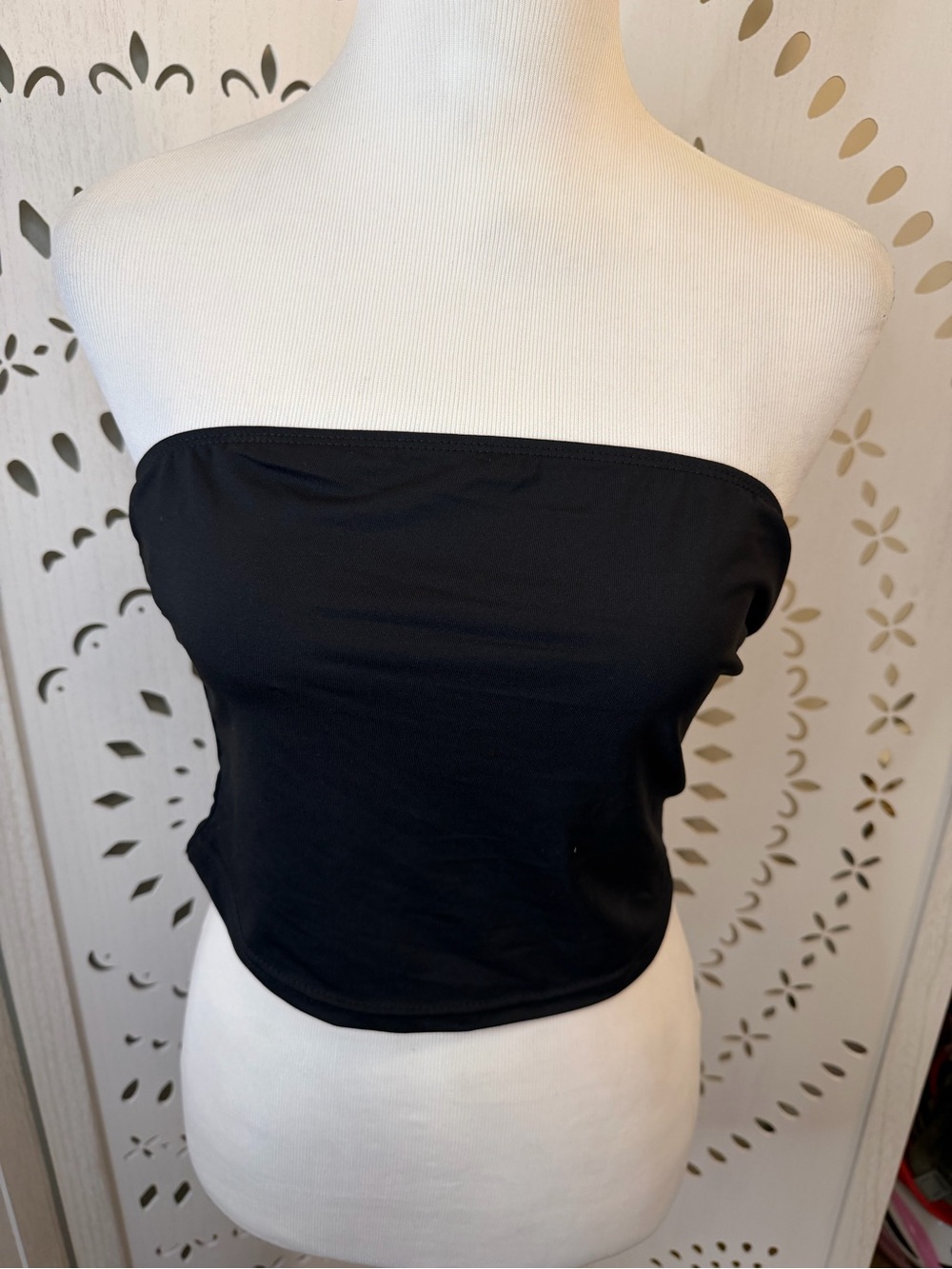 Black Strapless Tube Top - Women